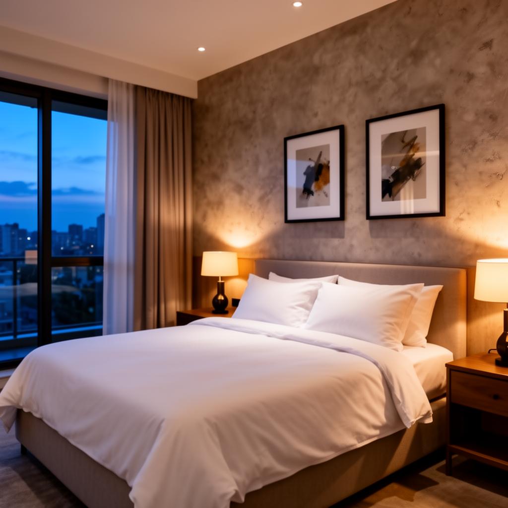 Elegant short-stay bedroom
